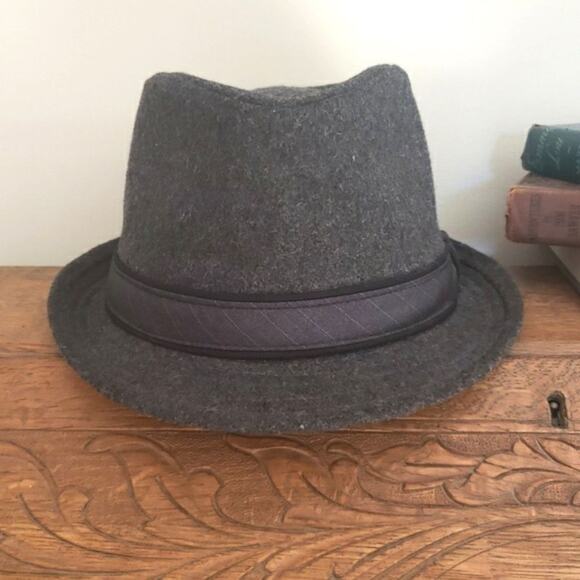 Lids Men's Unisex 100% Wool Fedora Hat Gray Grandpa Grunge Academia - Picture 3 of 8